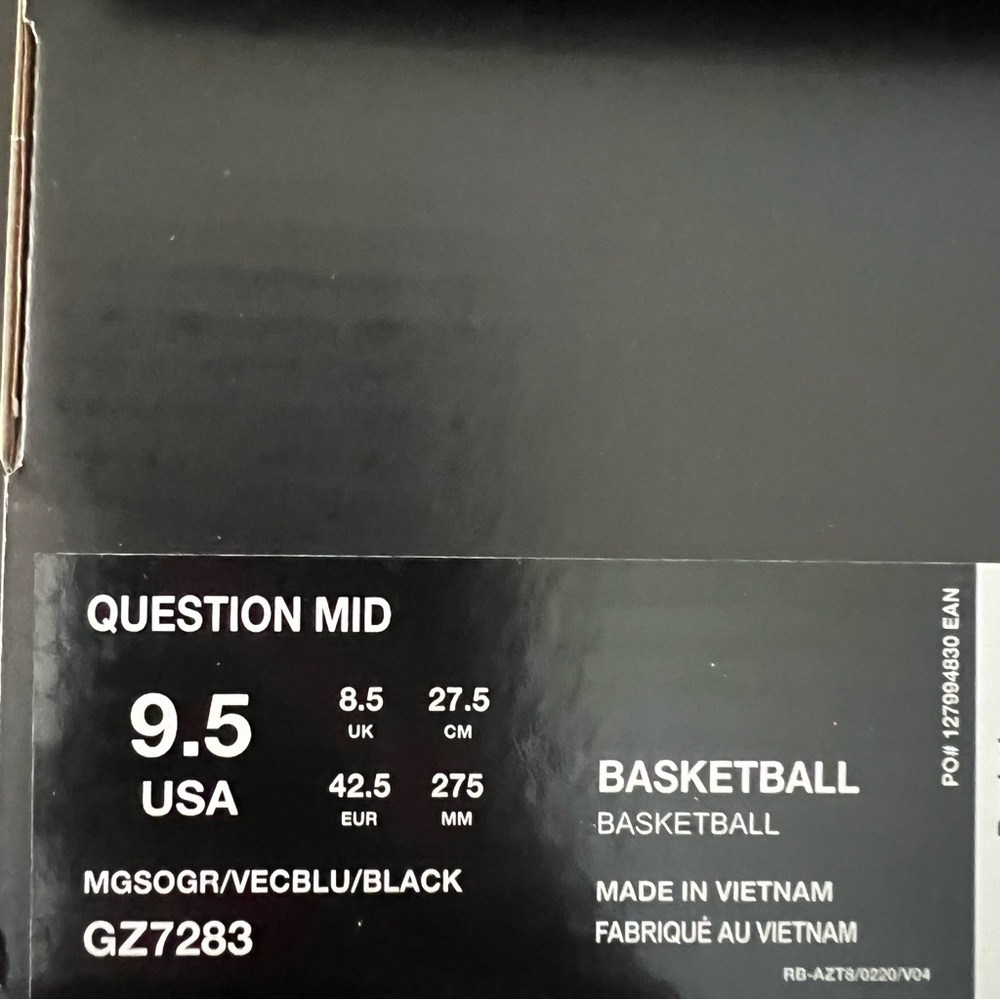 💙NIB💙 REEBOK Question Mid Draft Night 25th Anniversary - Picture 12 of 13